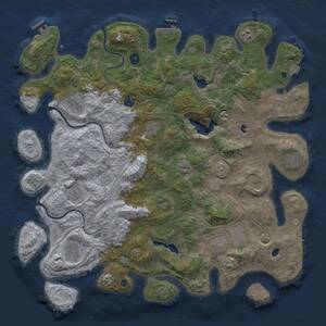 Thumbnail Rust Map: Procedural Map, Size: 4500, Seed: 322680112, 17 Monuments