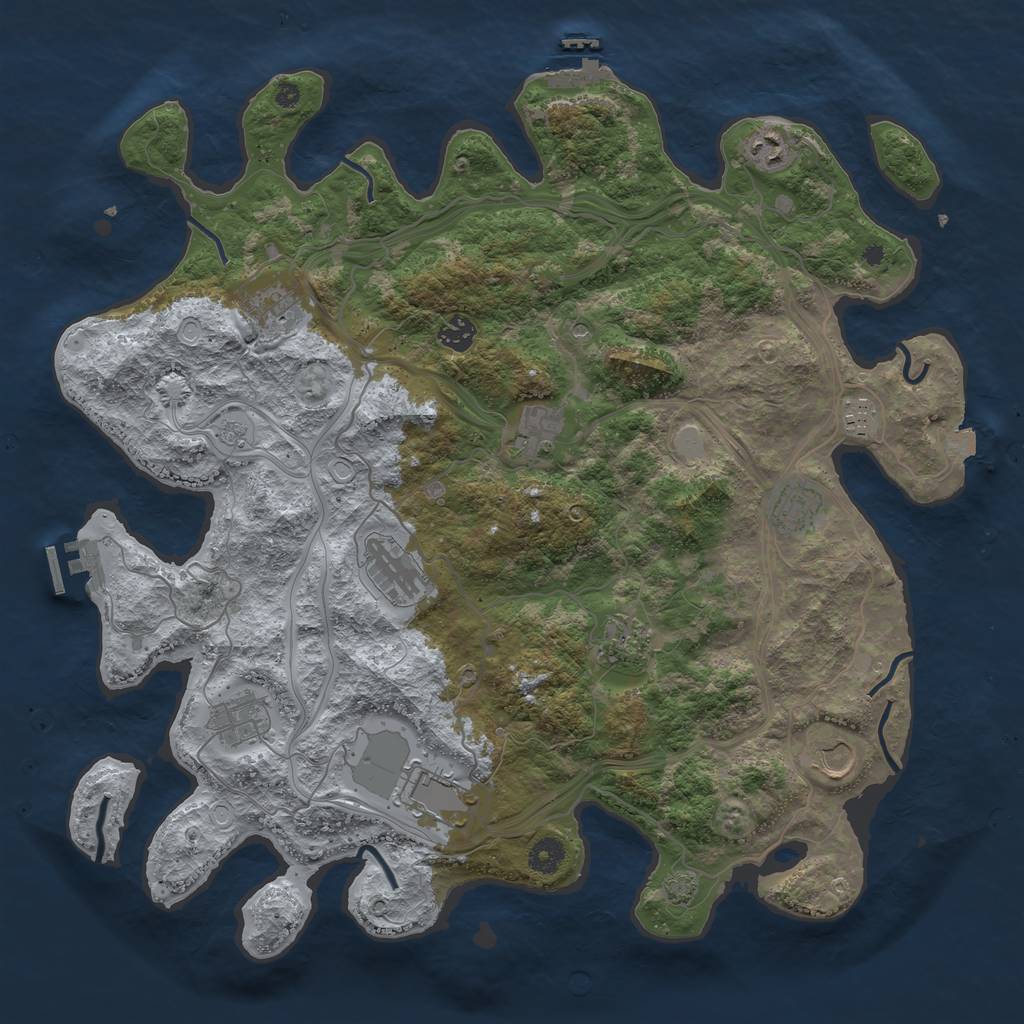 Rust Map: Procedural Map, Size: 4250, Seed: 11946565, 19 Monuments