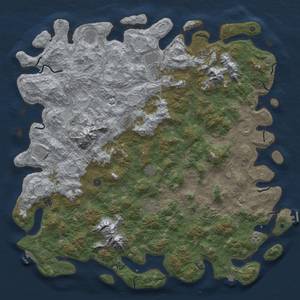 Thumbnail Rust Map: Procedural Map, Size: 6000, Seed: 1681057733, 19 Monuments