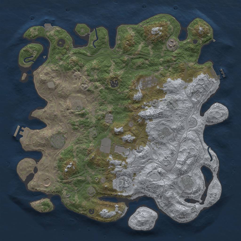 Rust Map: Procedural Map, Size: 4250, Seed: 4725, 19 Monuments