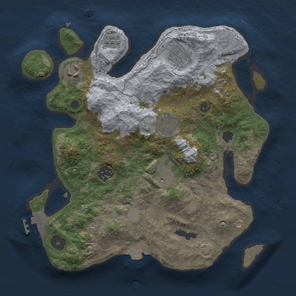 Rust Map: Procedural Map, Size: 3000, Seed: 31580, 13 Monuments