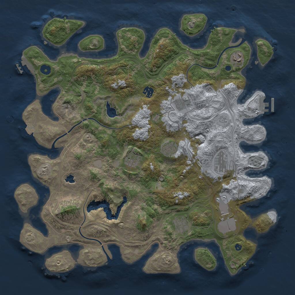 Rust Map: Procedural Map, Size: 4250, Seed: 1031299816, 15 Monuments