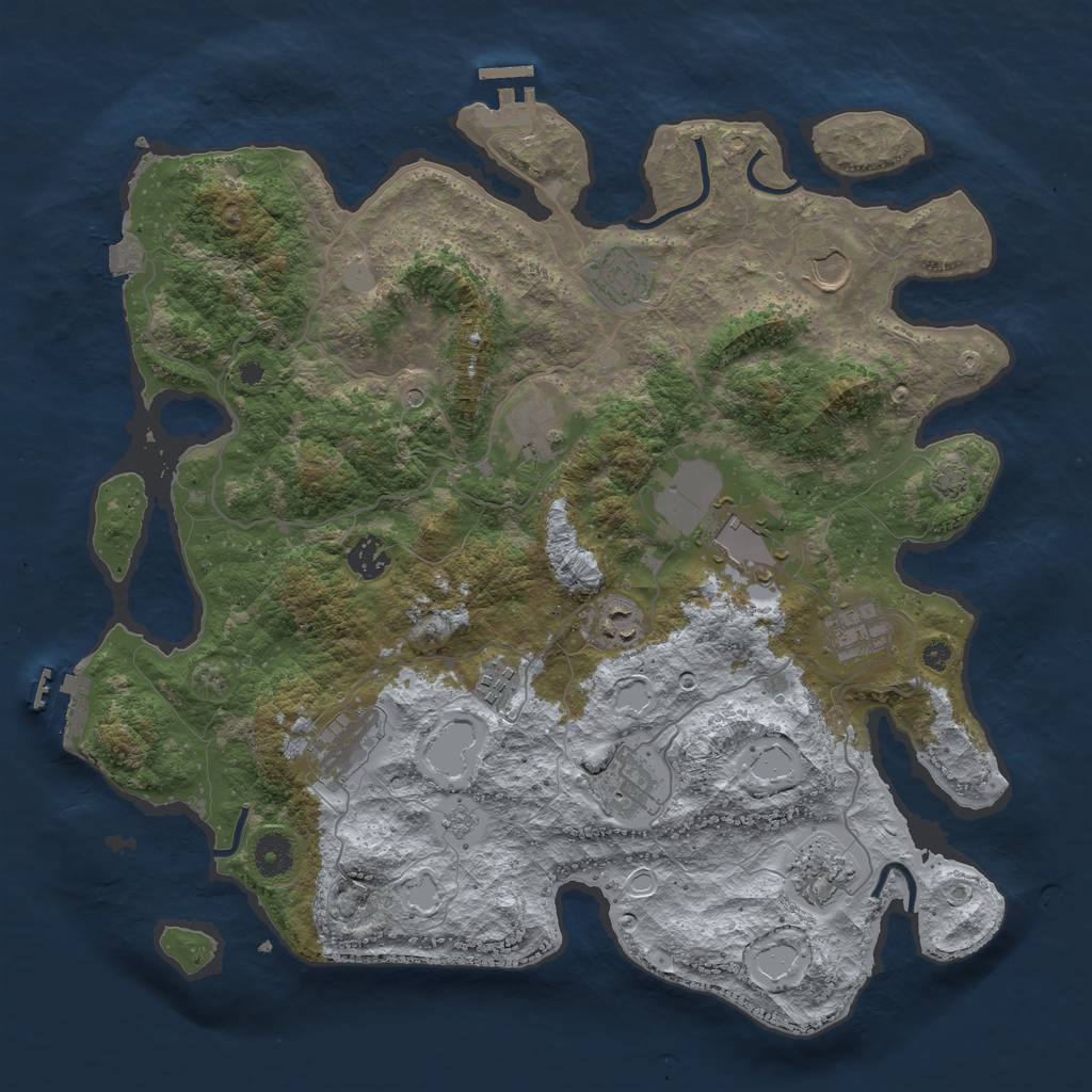 Rust Map: Procedural Map, Size: 4000, Seed: 1487636612, 19 Monuments