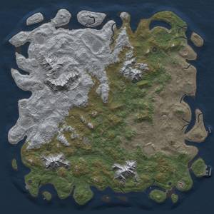 Thumbnail Rust Map: Procedural Map, Size: 6000, Seed: 342659637, 19 Monuments