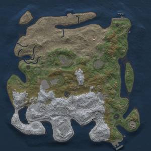 Thumbnail Rust Map: Procedural Map, Size: 4000, Seed: 366834539, 18 Monuments