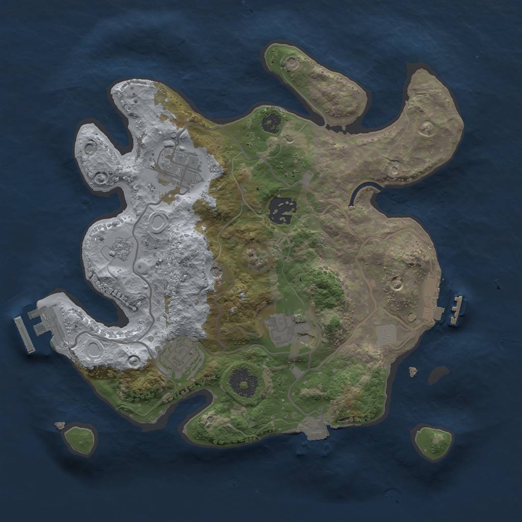 Rust Map: Procedural Map, Size: 2750, Seed: 2137, 11 Monuments