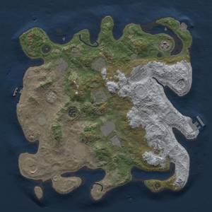 Thumbnail Rust Map: Procedural Map, Size: 3700, Seed: 65435, 19 Monuments