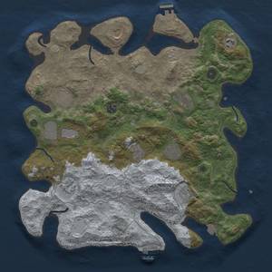 Thumbnail Rust Map: Procedural Map, Size: 4000, Seed: 22287, 19 Monuments