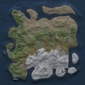 Thumbnail Rust Map: Procedural Map, Size: 3500, Seed: 2103938720, 18 Monuments