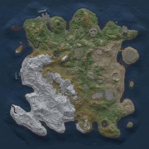 Thumbnail Rust Map: Procedural Map, Size: 3500, Seed: 579177467, 16 Monuments