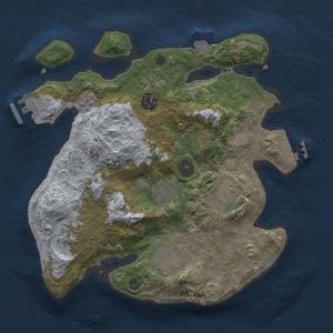 Thumbnail Rust Map: Procedural Map, Size: 3000, Seed: 252114313, 14 Monuments