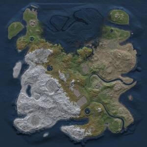 Thumbnail Rust Map: Procedural Map, Size: 3800, Seed: 15884114, 15 Monuments