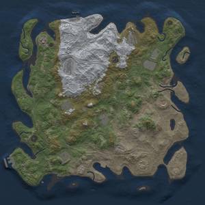 Thumbnail Rust Map: Procedural Map, Size: 4500, Seed: 241503804, 19 Monuments