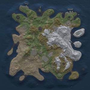 Thumbnail Rust Map: Procedural Map, Size: 3500, Seed: 829290278, 17 Monuments