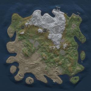 Thumbnail Rust Map: Procedural Map, Size: 4000, Seed: 2071423974, 18 Monuments