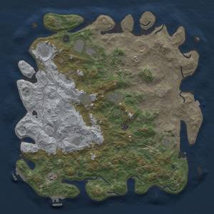 Thumbnail Rust Map: Procedural Map, Size: 4550, Seed: 109316119, 19 Monuments