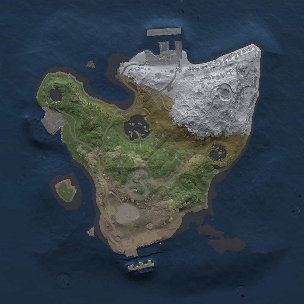 Rust Map: Procedural Map, Size: 1800, Seed: 200200, 6 Monuments