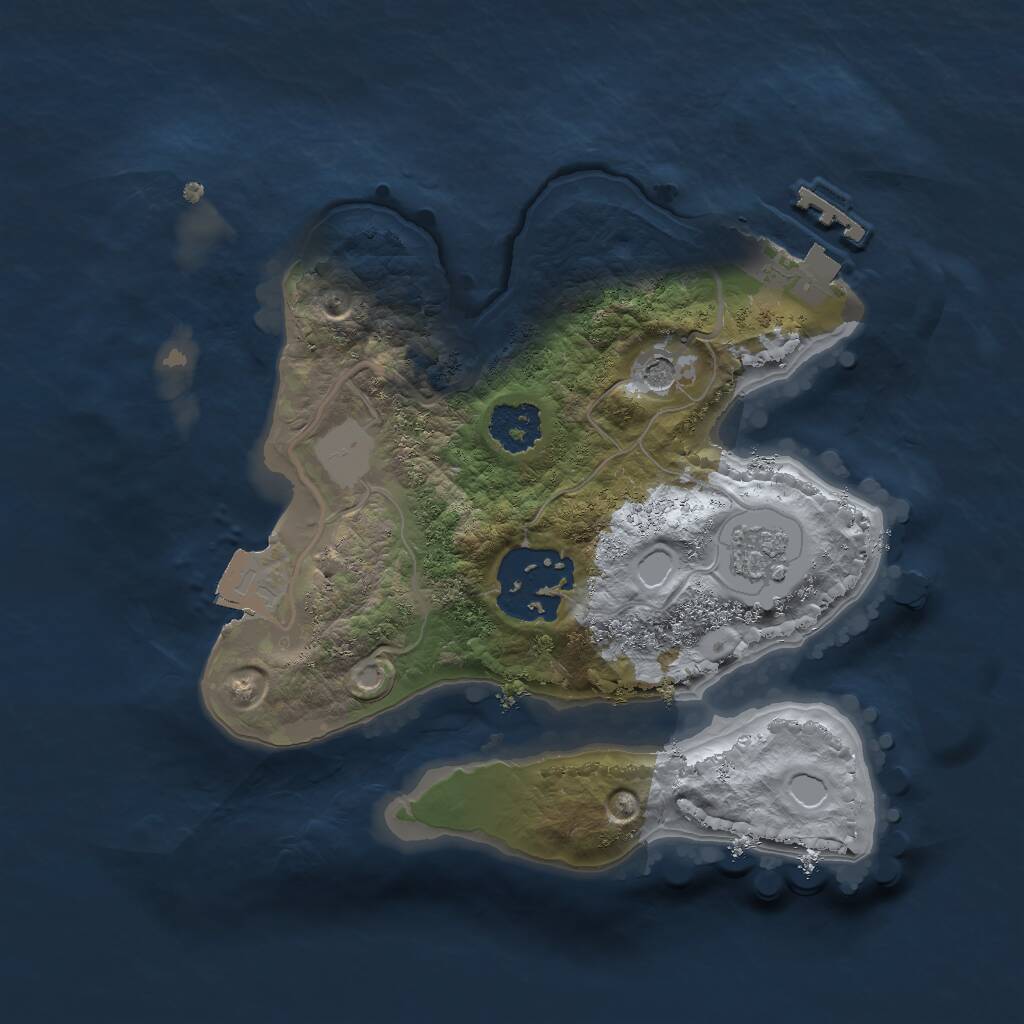 Rust Map: Procedural Map, Size: 2000, Seed: 151057952, 5 Monuments