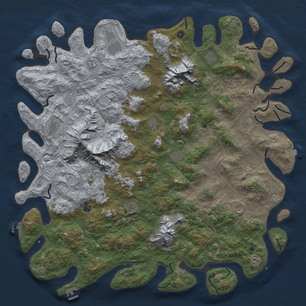 Rust Map: Procedural Map, Size: 6000, Seed: 15312452, 19 Monuments