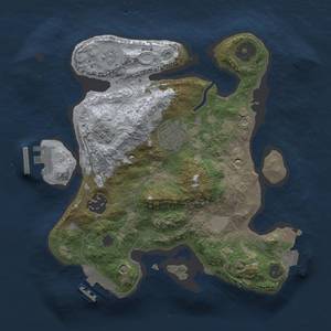 Thumbnail Rust Map: Procedural Map, Size: 2500, Seed: 1179853995, 9 Monuments