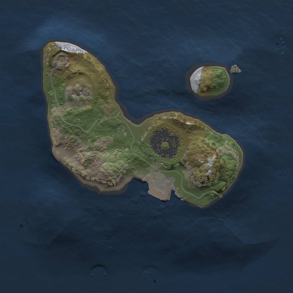 Rust Map: Procedural Map, Size: 1500, Seed: 480161792, 3 Monuments