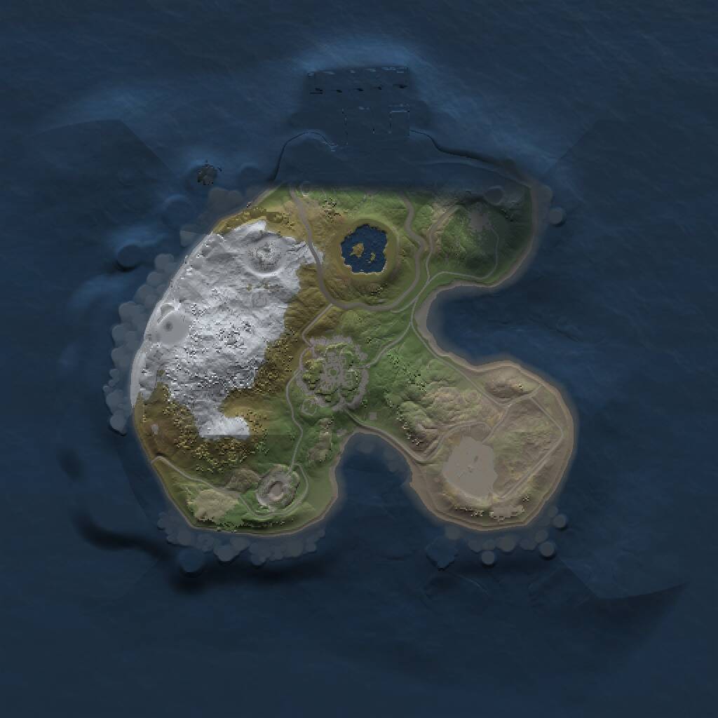 Rust Map: Procedural Map, Size: 1500, Seed: 507313433, 3 Monuments