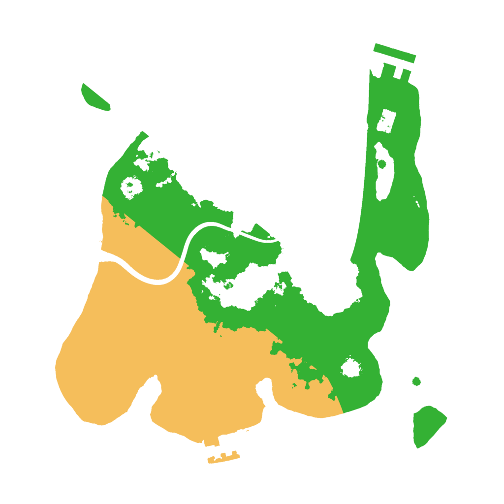 Biome Rust Map: Procedural Map, Size: 2400, Seed: 100001