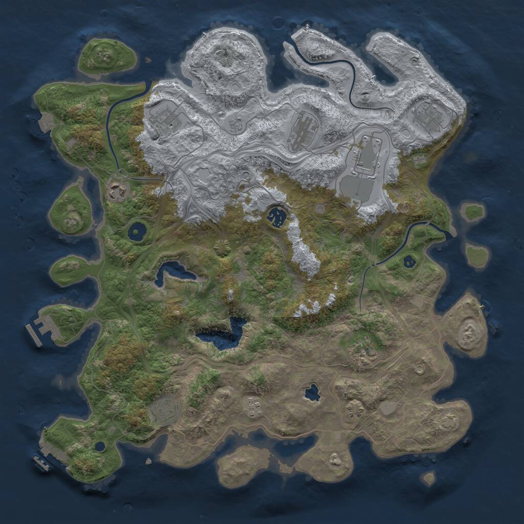 Rust Map: Procedural Map, Size: 4250, Seed: 149284495, 15 Monuments