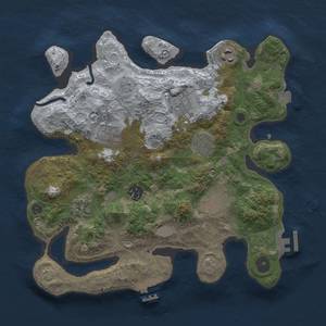 Thumbnail Rust Map: Procedural Map, Size: 3200, Seed: 48, 15 Monuments