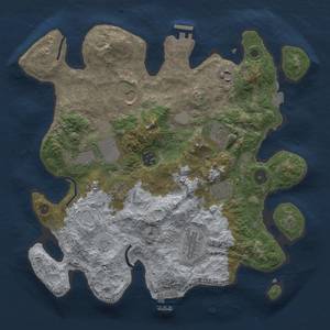 Thumbnail Rust Map: Procedural Map, Size: 3500, Seed: 1922652656, 16 Monuments