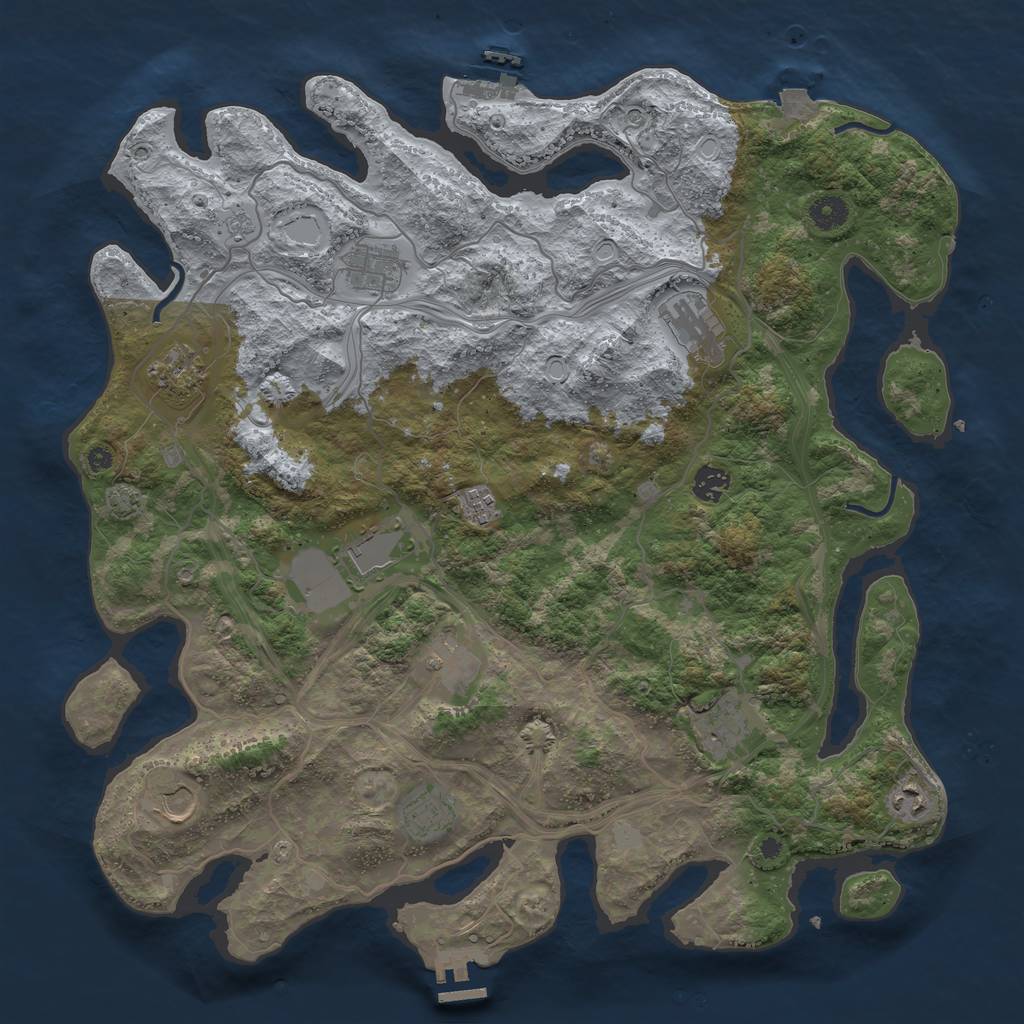 Rust Map: Procedural Map, Size: 4250, Seed: 1639904819, 19 Monuments