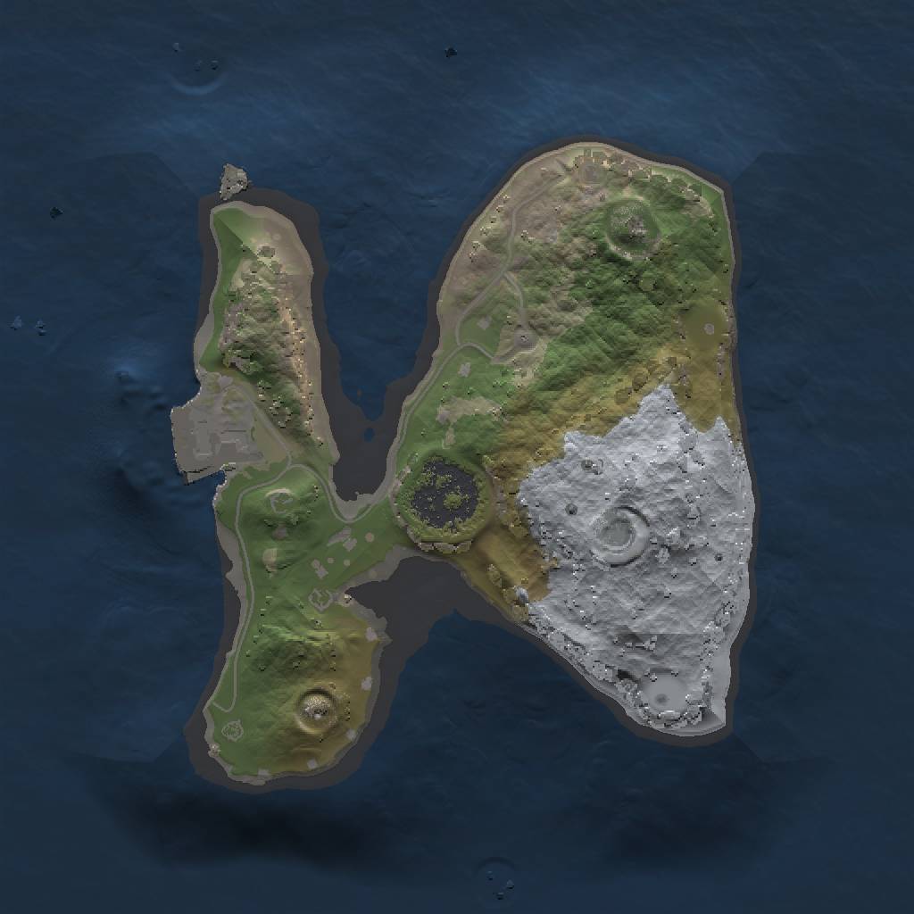 Rust Map: Procedural Map, Size: 1400, Seed: 315122494, 3 Monuments