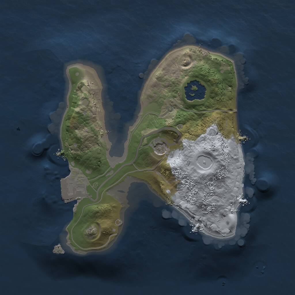 Rust Map: Procedural Map, Size: 1400, Seed: 315122494, 2 Monuments