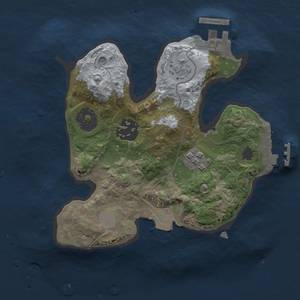 Thumbnail Rust Map: Procedural Map, Size: 2000, Seed: 2654810, 8 Monuments