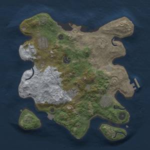 Thumbnail Rust Map: Procedural Map, Size: 3000, Seed: 10982, 12 Monuments