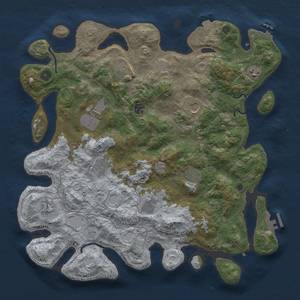 Thumbnail Rust Map: Procedural Map, Size: 4192, Seed: 110555822, 18 Monuments