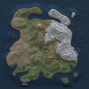 Thumbnail Rust Map: Procedural Map, Size: 3250, Seed: 1799728309, 14 Monuments