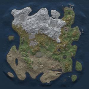 Thumbnail Rust Map: Procedural Map, Size: 3500, Seed: 862, 15 Monuments