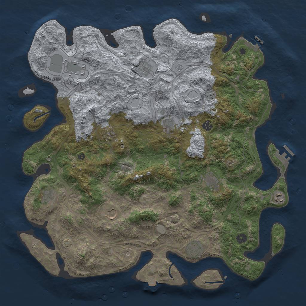 Rust Map: Procedural Map, Size: 4500, Seed: 94685464, 19 Monuments