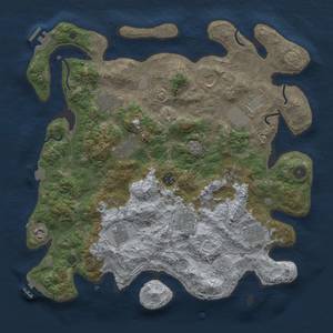 Thumbnail Rust Map: Procedural Map, Size: 4000, Seed: 1739851132, 19 Monuments