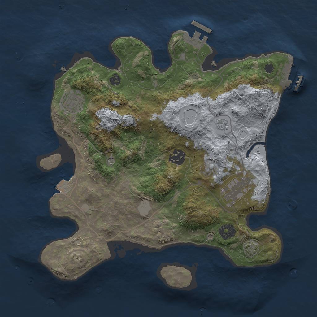 Rust Map: Procedural Map, Size: 3000, Seed: 57149, 11 Monuments