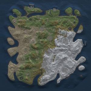 Thumbnail Rust Map: Procedural Map, Size: 4000, Seed: 1498706675, 19 Monuments