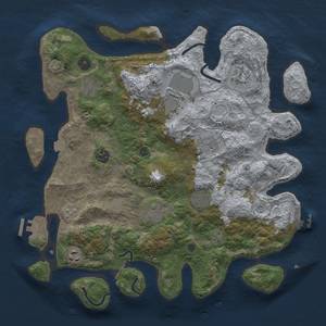 Thumbnail Rust Map: Procedural Map, Size: 3750, Seed: 22737872, 17 Monuments