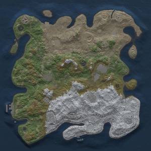 Thumbnail Rust Map: Procedural Map, Size: 4000, Seed: 8303, 18 Monuments