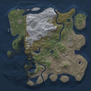 Thumbnail Rust Map: Procedural Map, Size: 4000, Seed: 1593910974, 13 Monuments