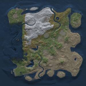 Thumbnail Rust Map: Procedural Map, Size: 4000, Seed: 1593910974, 16 Monuments