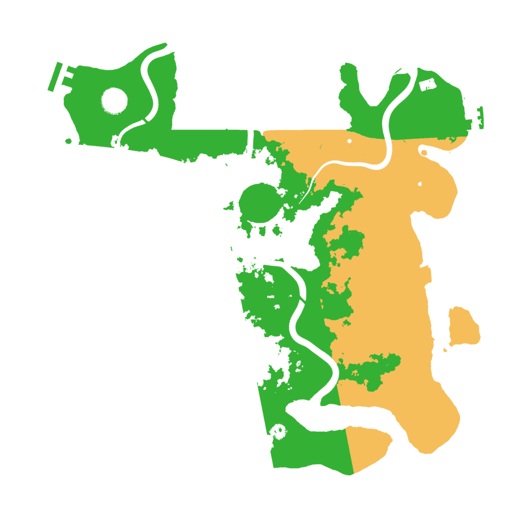 Biome Rust Map: Procedural Map, Size: 3500, Seed: 40555915