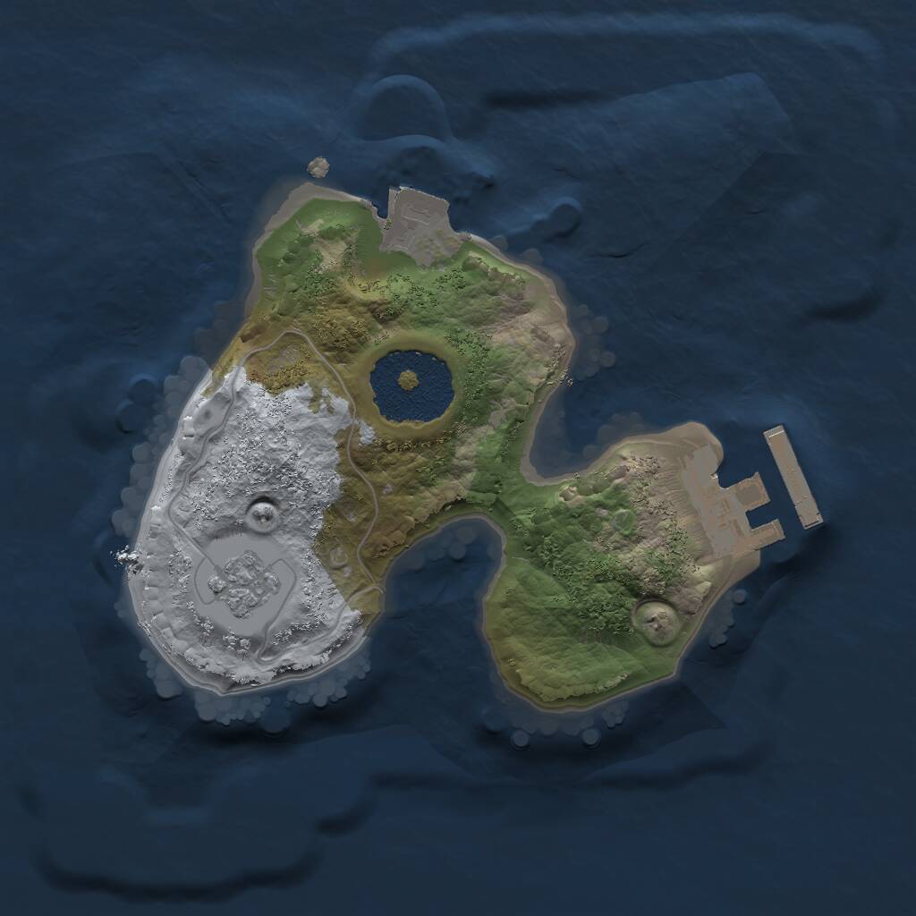 Rust Map: Procedural Map, Size: 1750, Seed: 421990759, 3 Monuments