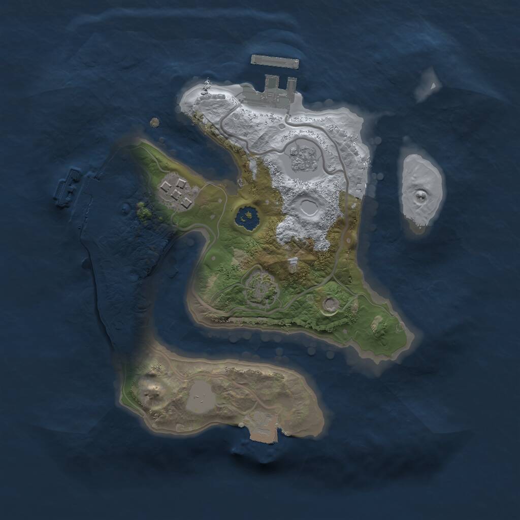 Rust Map: Procedural Map, Size: 2200, Seed: 1798241764, 6 Monuments