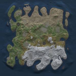 Thumbnail Rust Map: Procedural Map, Size: 3500, Seed: 1605593203, 18 Monuments